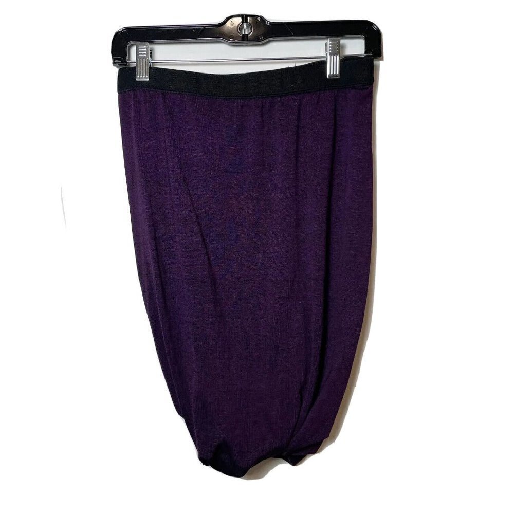 T By Alexander Wang Womens Straight Twist Pencil Skirt Purple S‎ Elastic Waist